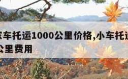 私家车托运1000公里价格,小车托运1500公里费用