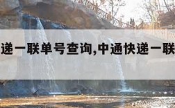 中通快递一联单号查询,中通快递一联单号查询系统