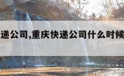 重庆快递公司,重庆快递公司什么时候开始上班