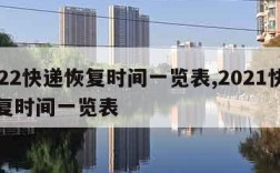 2022快递恢复时间一览表,2021快递恢复时间一览表