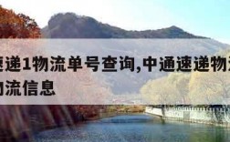 中通速递1物流单号查询,中通速递物流单号查询物流信息